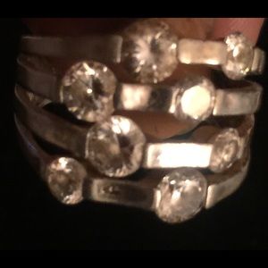 Sterling silver ring with cz stones